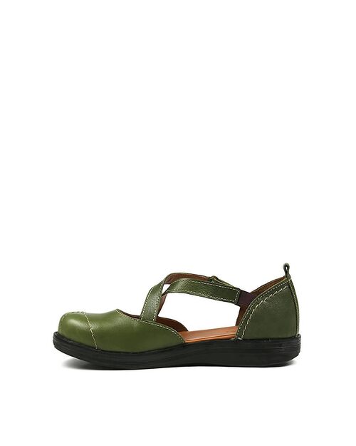 REBETA Deri Kadın Ayakkabı Yeşil